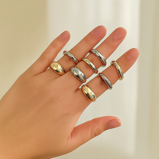 Set de 8 Bagues Ajustables